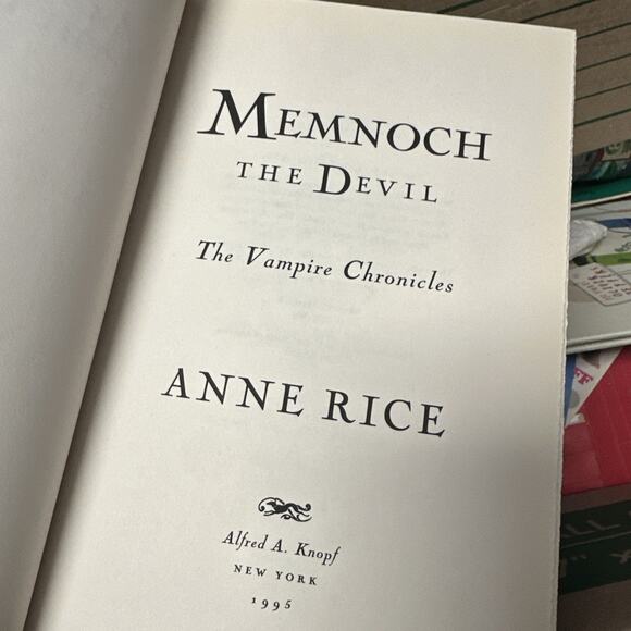 Signed  Anne Rice “Memnoch the Devil” 1st Edition  Rare - Picture 5 of 6